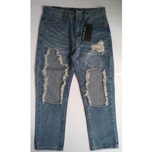 NWT Fashion Nova Distressed Denim Jeans